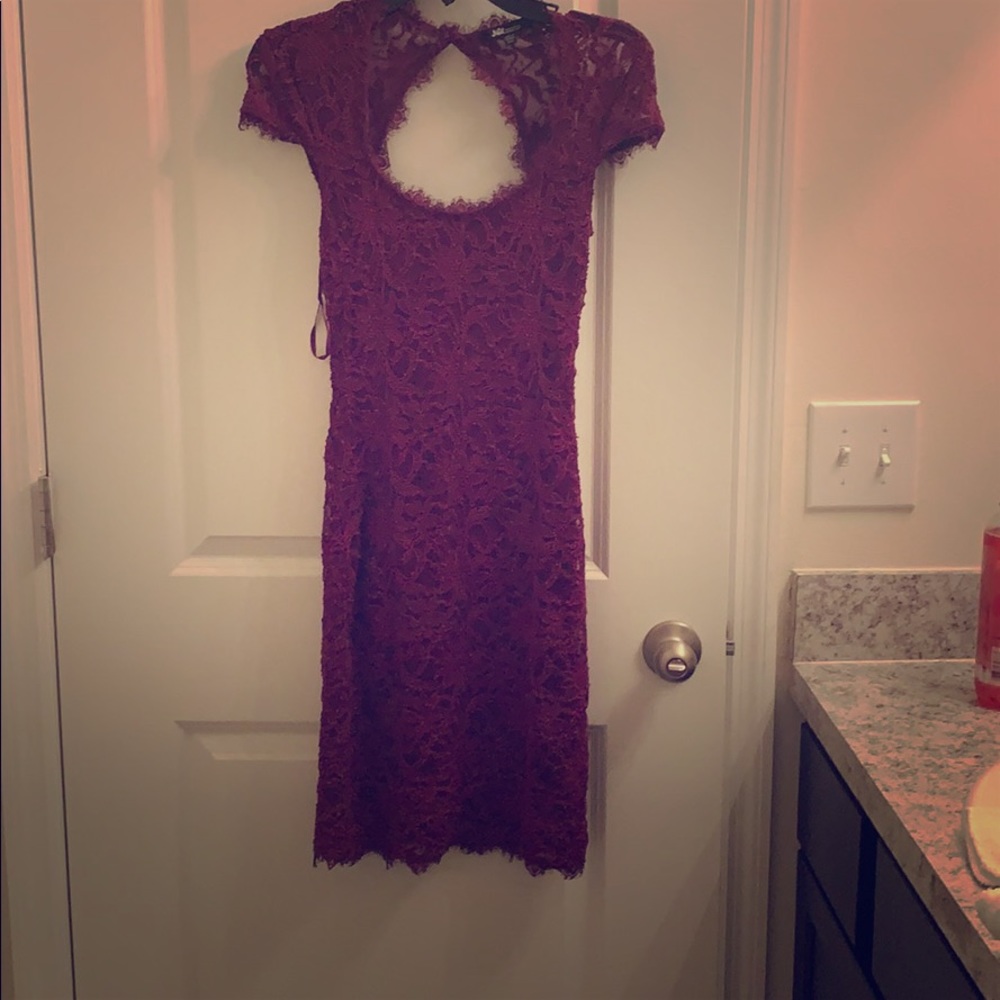 Purple lace dress